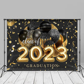 Aperturee - Schwarzgoldener Ballonband Hintergrund für die Klasse 2023